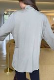 Essential Fine Jersey Polo Neck Top Mocha